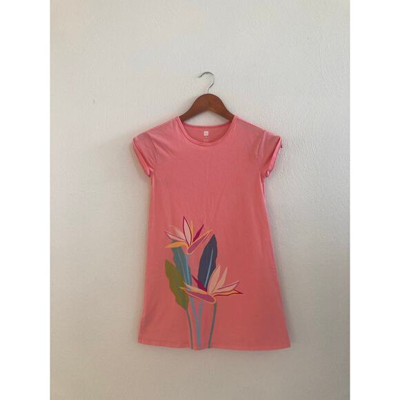 Tea Collection Pink Flower T-Shirt Dress Age 8 - Picture 10 of 11